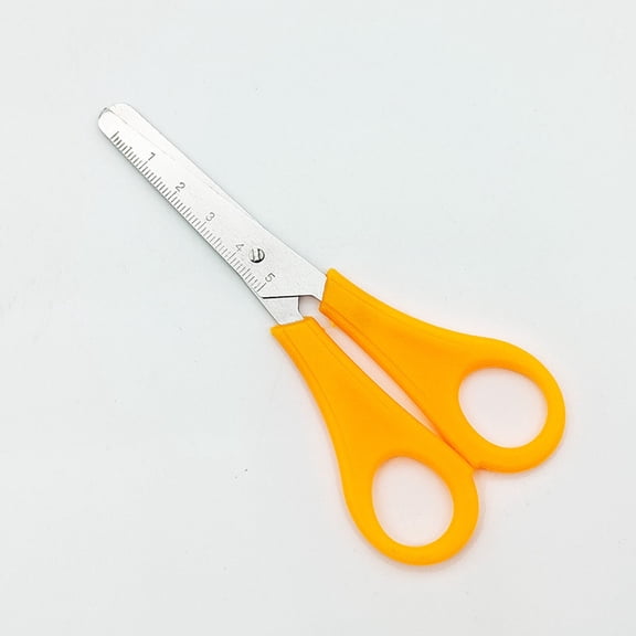 Scissors Set with PVC Bag, Round Tip Stainless Steel Blades, Colorful Classroom and Office
