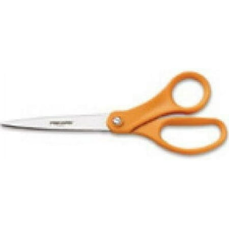 Fiskars All-Purpose Scissors Orange - Pointed Tip, Contoured Grip - 8 Inch, Adult