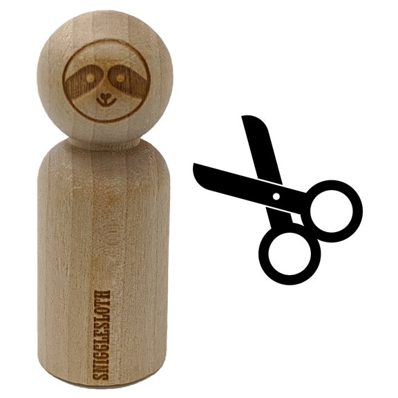 Scissors Symbol Rubber Stamp for Scrapbooking Crafting Stamping - Small 3/4 Inch