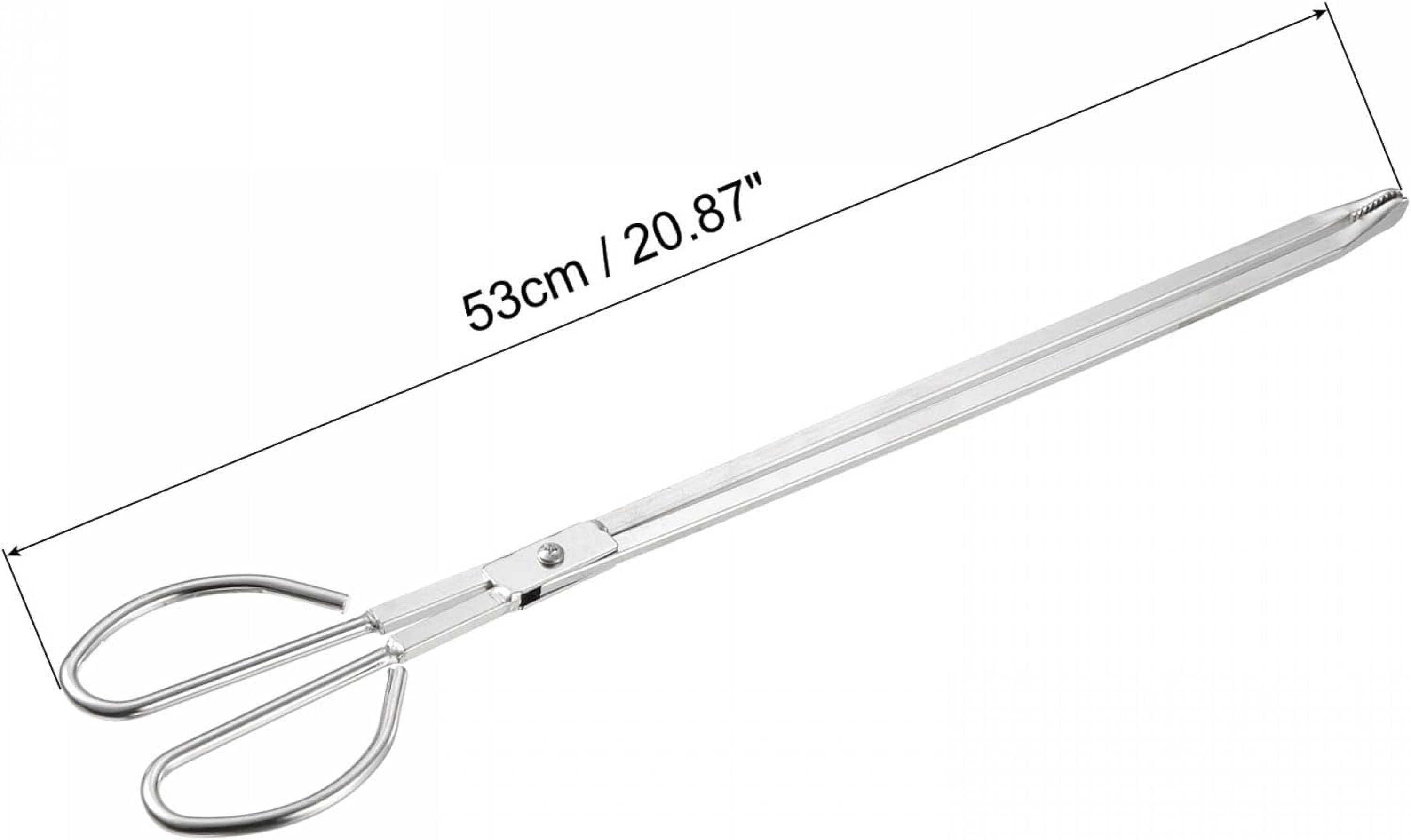 Scissors Tong, 53Cm Stainless Steel Fireplace Firewood Picker Barbecue