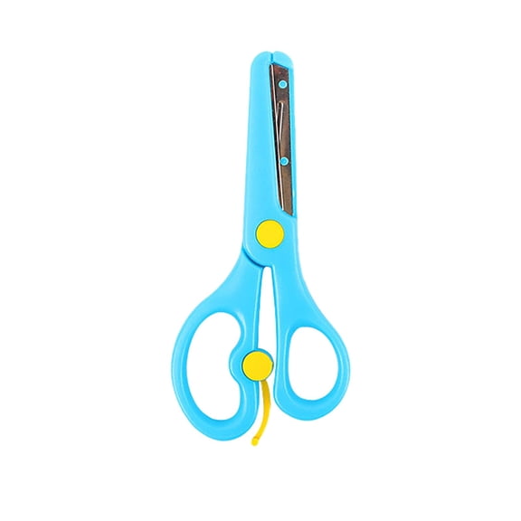 Scissors, Tyeign Scissor with Cap Blunt Tip Home Use Crafting Scissor Arts Cutting Paper Scissors Scissors Sewing Scissors Kitchen Scissors Scissors for Fabric Scissors Craft Scissors for Office Blue