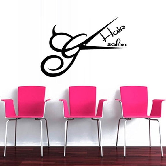 Scissors Wall decal Personalized salon decor Vinyl Mural art Stylist Hair Beauty wall Sticker Barber Shop Window Decor 82x57cm