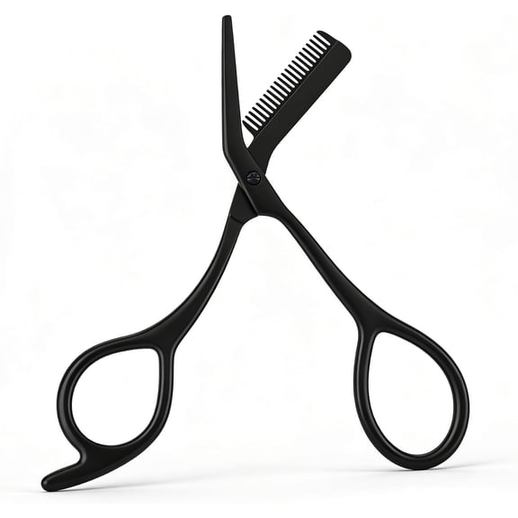 Scissors with Comb - Stainless Steel Eyebrow Trimmer for Women and Men, Precision Grooming and Shaping Tool