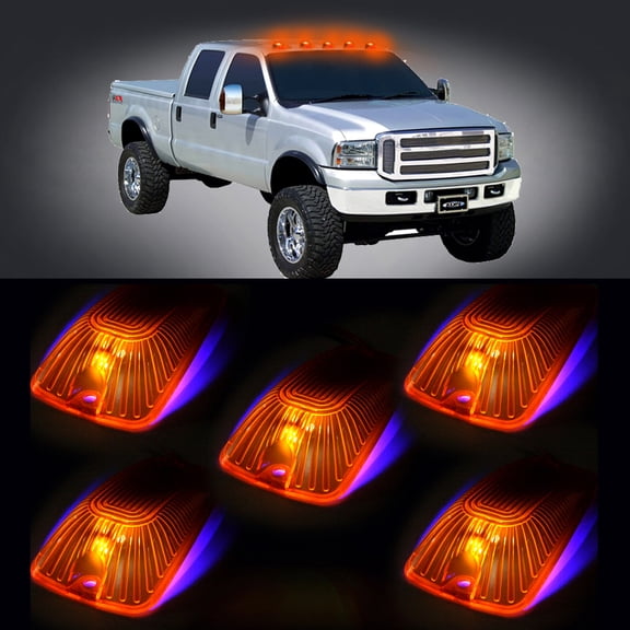 Scitoo 5Pcs Amber Cab Marker Roof Running Lamps+5Pcs T10 8SMD Blue LED Lights fit 1988-2000 Chevrolet GMC C2500 C3500 K1500 K2500 C1500 K3500