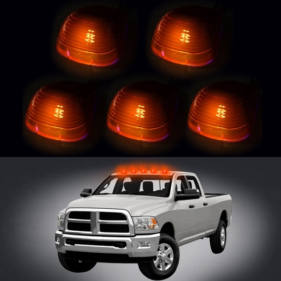 Scitoo 5Pcs Cab Marker Roof Running Lamps+5x Blue T10 8SMD LED Lights fit Ford PICK UP 2005 fit Ford F250 F350 F450 F550 Super Duty