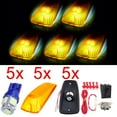 thumbnail image 1 of Scitoo 5Pcs Cab Marker Running Light Amber Lens with Base Housing +5Pcs 168 5050 Ice Blue LED Lights +Wiring pack fit 1988-2000 Chevrolet C/K, 1 of 5