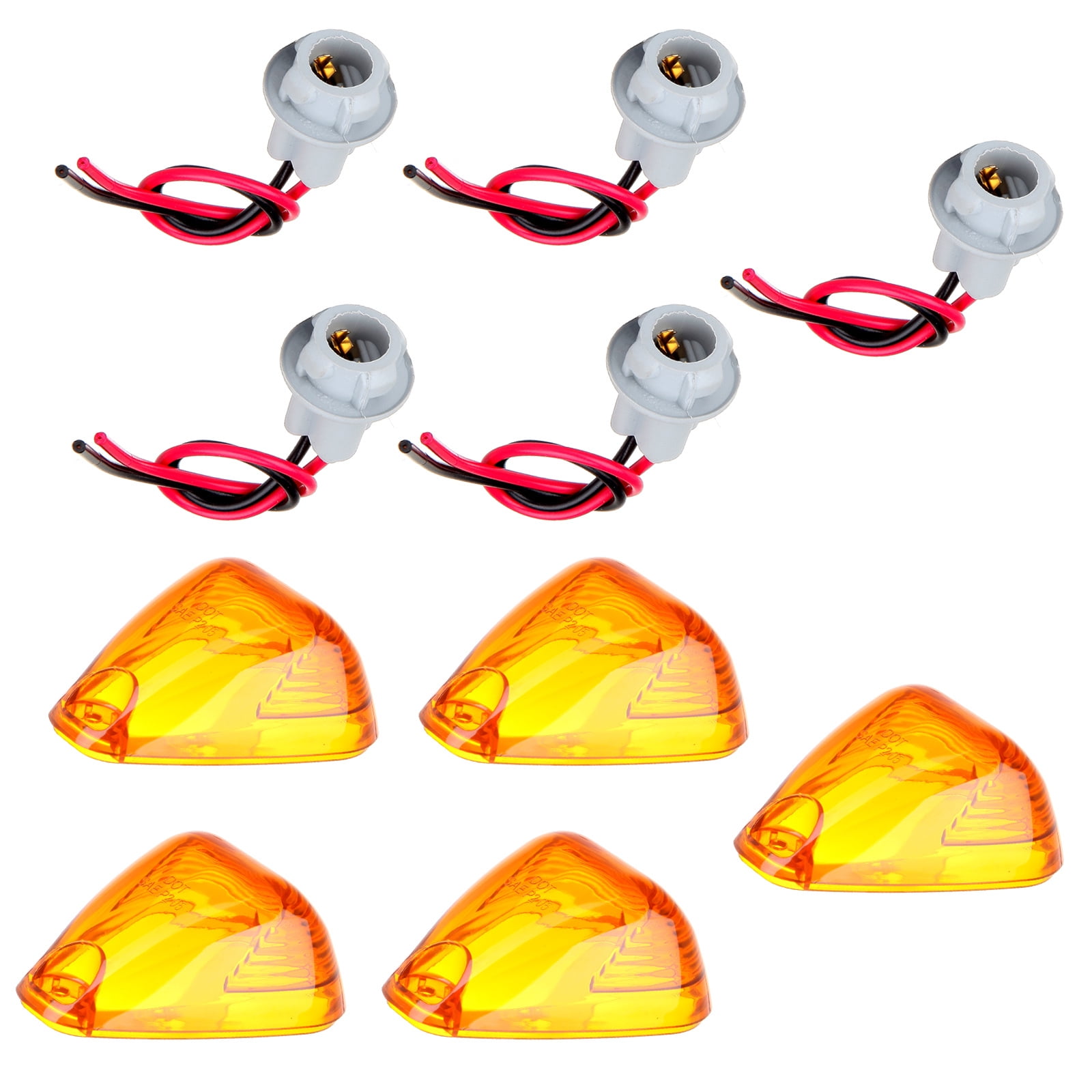 Scitoo 5x Amber Cab Marker Clearance Light + 5x Replacement T10 Plug ...