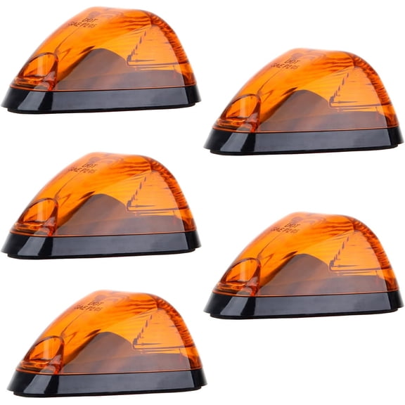 Scitoo 5x Clear Cab Marker Clearance Light + Bright Amber 194 6-5730-SMD LED Bulbs w/ Bases + 1 Set Wiring Pack Switch Wire Harness fit Ford E-150 E-250 F-250 F-350 F-450 Super Duty