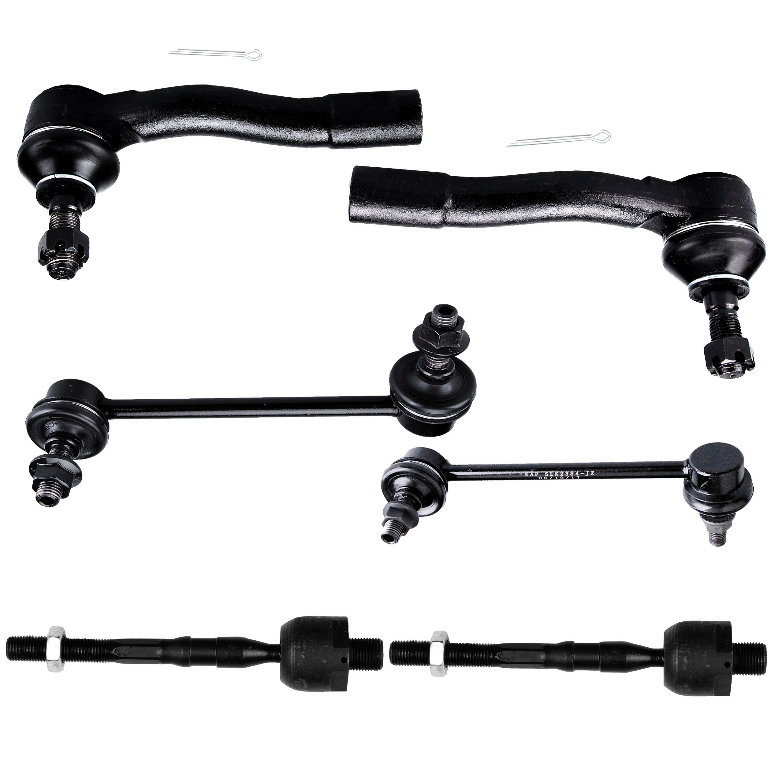 Front Sway Bar Links + Outer Tie Rods Kit For Mazda 6 2003-2008 - Detroit Axle (4-Piece Set)