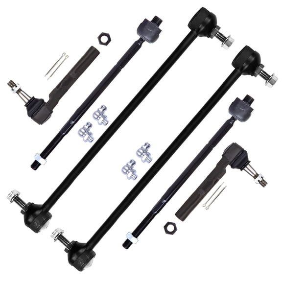 Scitoo K80852 Front Sway Stabilizer Bar Link ES3455 EV260 Front Outer Inner Tie Rod End fit 06-08 for Chevrolet Uplander 06-07 for Buick Terraza for Saturn Relay 06-09 for Pontiac Montana Pack of 6