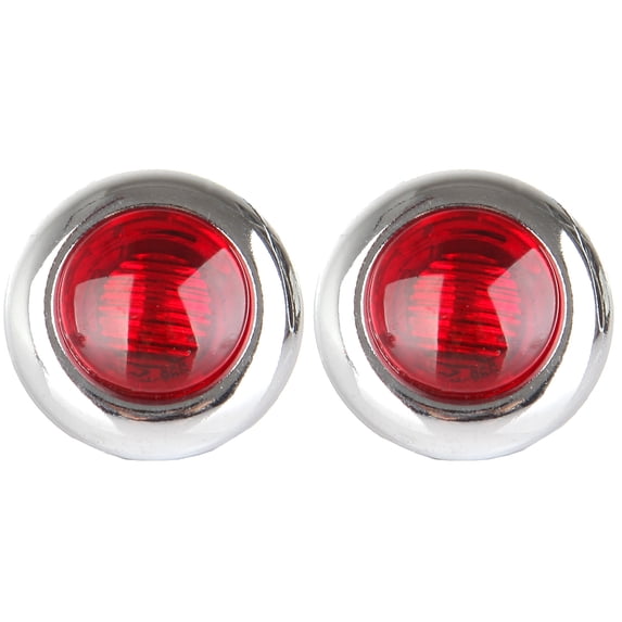 Scitoo Pack of 10 Red 3/4" Trailer Side Marker Truck Light Chrome Bezel Grommet 998-1-AH