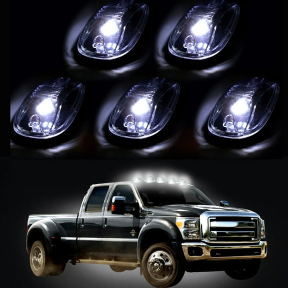 Scitoo fit Dodge Ram 5Pcs Cab Marker Roof Running Lamps with Base Housing + free 5Pvs T10 8SMD Blue LED Lights Dodge Ram 1500 2500 3500 4500 5500