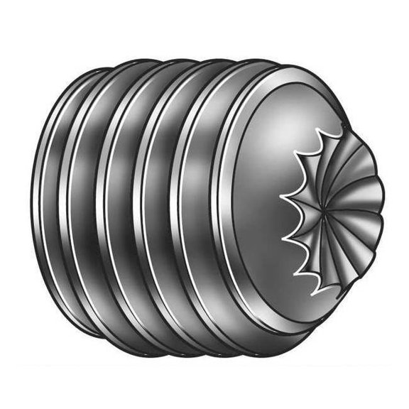 Sckt Set Scrw,Knurl Cup,8-32x1/4,PK100