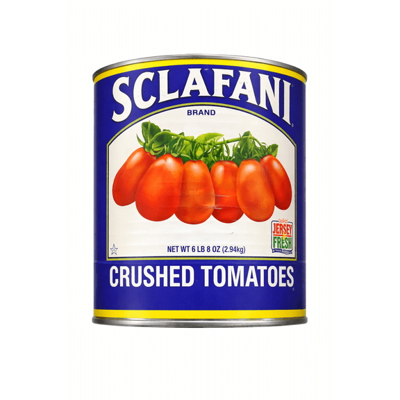 Sclafani Crushed Tomatoes, Jersey Fresh Tomato Flavor, 6 lb 8 oz Can