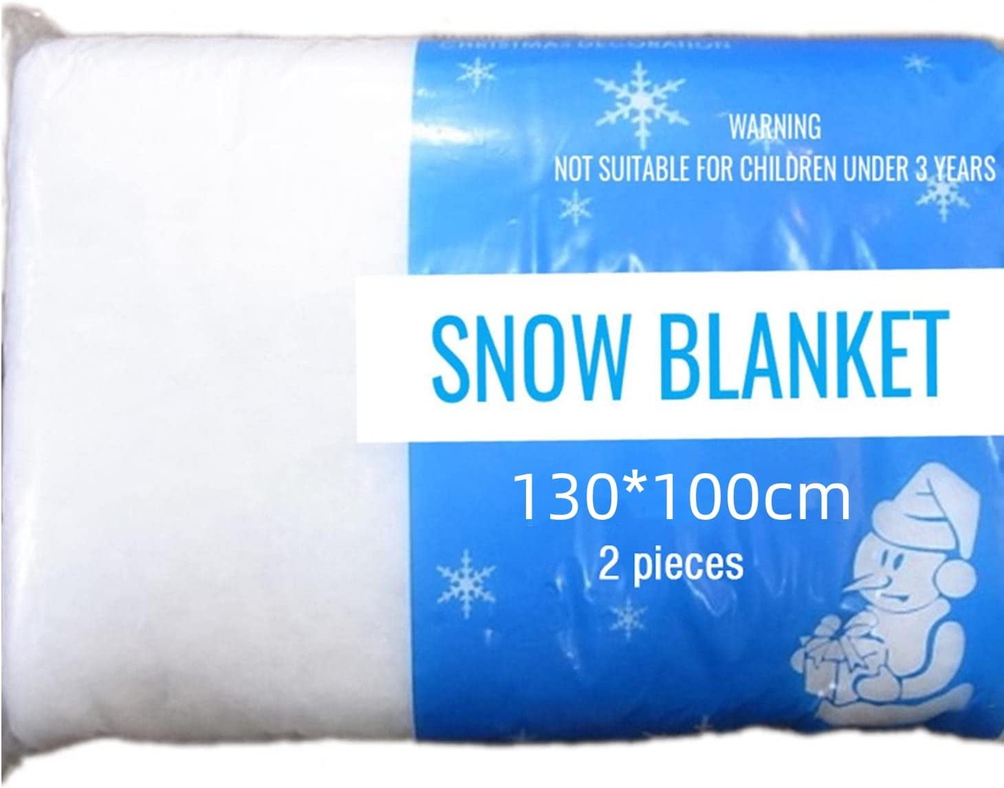 Scmkd 2 Rolls Snow Blanket Roll (51 Inch x 39 Inch) Snowy Decoration