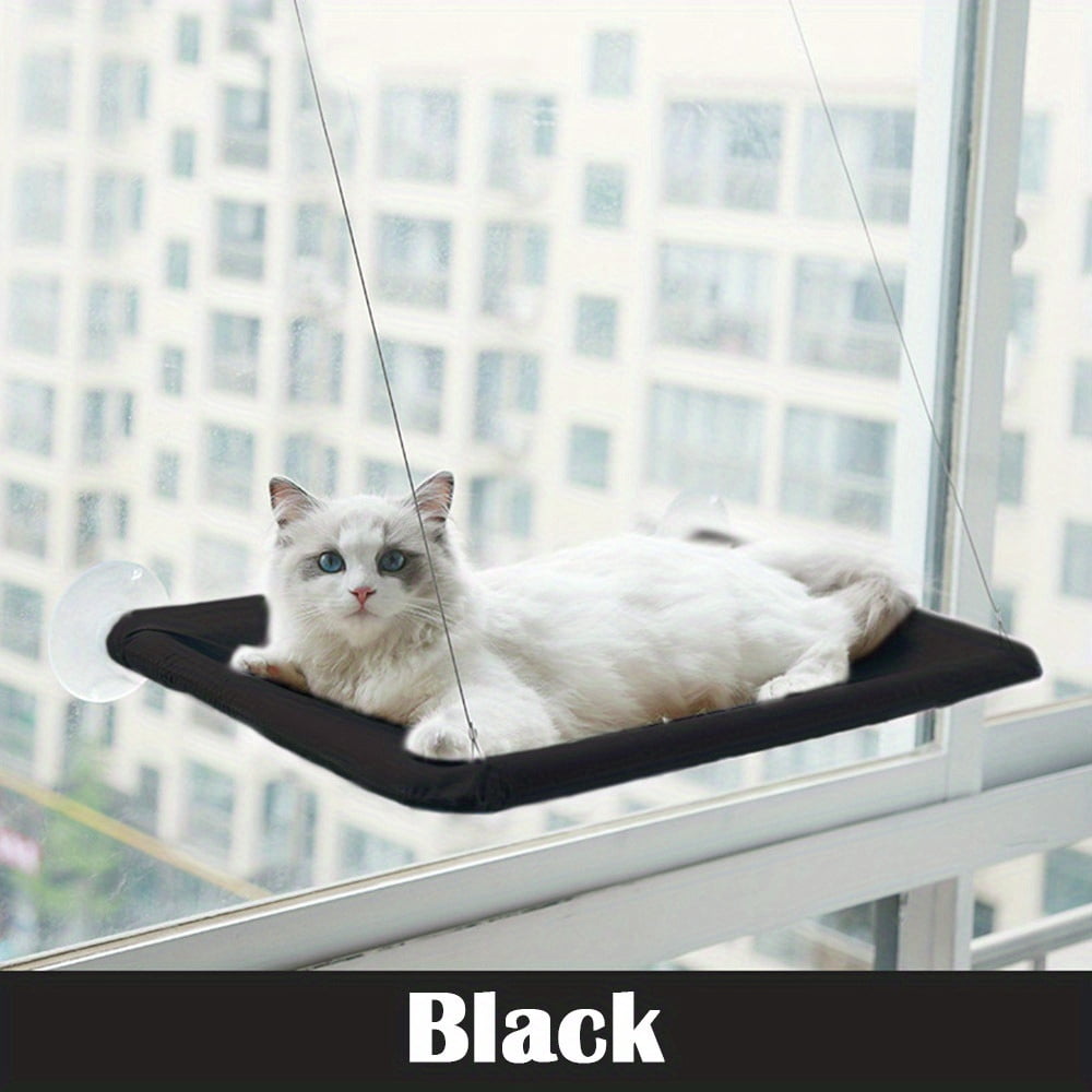View of Scmkd Cozy Cat Haven: Premium Cat Window Hammock for Ultimate Feline ...