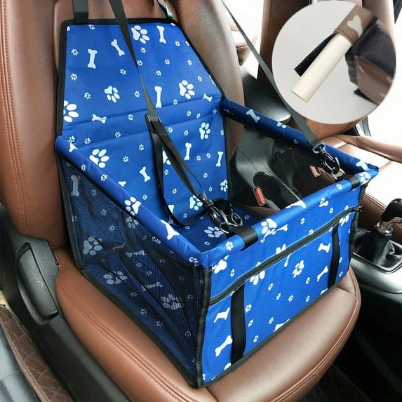Scmkd Dog Car Seat with Clip-On Safety Leash for Small Pets