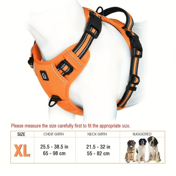 Scmkd Easy Walking No-Pull Dog Harness With Handle - Reflective Training