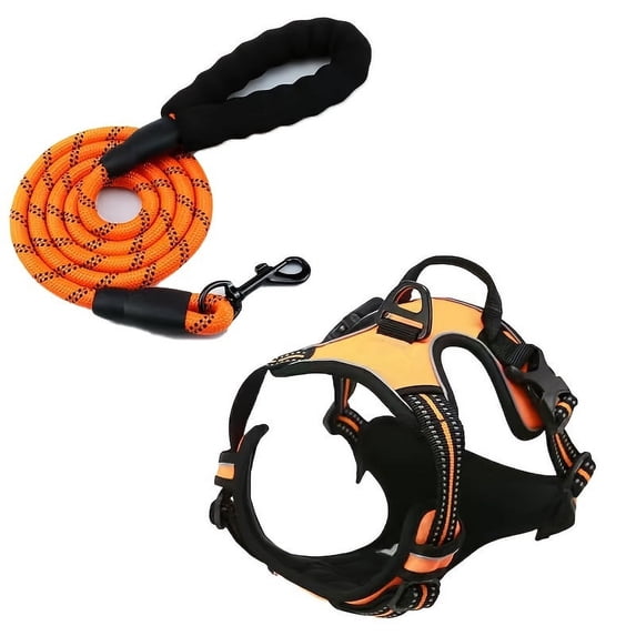 Scmkd Reflective No-Pull Dog Harness & Leash Set, for Cats and Dogs, Machine Washable
