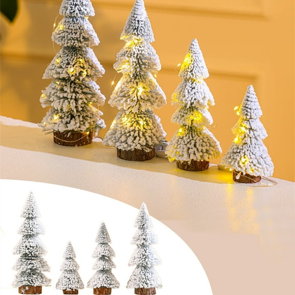 Scnor Christmas Tabletop in indoor Christmas Decorations Christmas Tree Light Pine Tree Tabletop Ornaments on Clearance