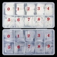 thumbnail image 1 of Scnwvu 1000Pcs French Acrylic False Nail Tips 10 Sizes with Case for Nail Art Salons (Clear+Natural), 1 of 6