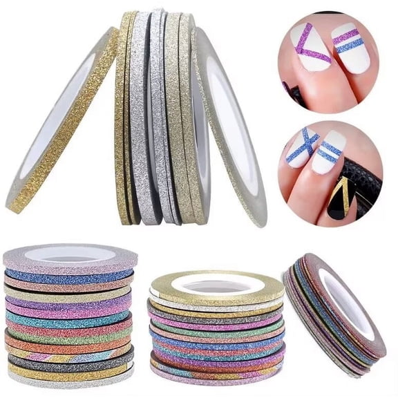 Scnwvu Matte Nail Art Striping Tape Lines,48Pcs Multicolor Rolls Striping Tape Line Nail Art Decoration Sticker DIY Nail Tip with 3Pcs Nail Tape Dispenser Cases