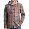 thumbnail image 1 of Geeksport Mens Flannel Hoodie Shirts Casual Button Down Plaid Shirt Jackets for Men Long Sleeve Hooded with Pocket, 1 of 7