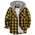 thumbnail image 1 of Geeksport Mens Flannel Hoodie Shirts Long Sleeve Fashion Plaid Jackets Button Down Shirts, 1 of 7