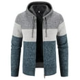 thumbnail image 1 of Geeksport Mens Full Zipper Hooded Fleece Jacket Sherpa Lined Hoodies Thick Knitted Cardigan Sweaters Outerwear, 1 of 5
