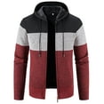 thumbnail image 1 of Geeksport Mens Full Zipper Hooded Fleece Jacket Sherpa Lined Hoodies Thick Knitted Cardigan Sweaters Outerwear, 1 of 5