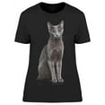 thumbnail image 1 of Scolded Russian Blue Cat T-Shirt Women -Image by Shutterstock, Female XX-Large, 1 of 2