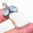 thumbnail image 1 of Scolecite, Opal Gemstone Handmade 925 Sterling Silver Jewelry Pendant 1.97", 1 of 1
