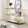 thumbnail image 1 of Scoles 2-Shelf Glass Top Console Table, Champagne, 1 of 5