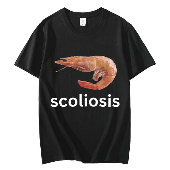 Scoliosis Funny Shrimp Meme T-shirt Unisex Fashion