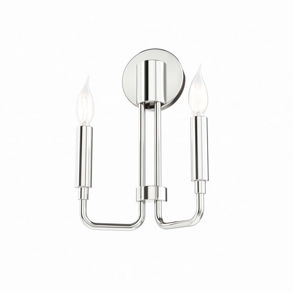 Sconce Wall Lamp Light Fixture, Silver, Metal, Mid Century Living Kitchen Cafe Bistro Hospitality Restaurant, Modern Contemporary HB33864
