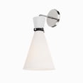 thumbnail image 1 of Sconce Wall Lamp Light Fixture, Silver White, Fabric, Living Kitchen Cafe Bistro Hospitality Restaurant, Modern Contemporary HB33922, 1 of 9