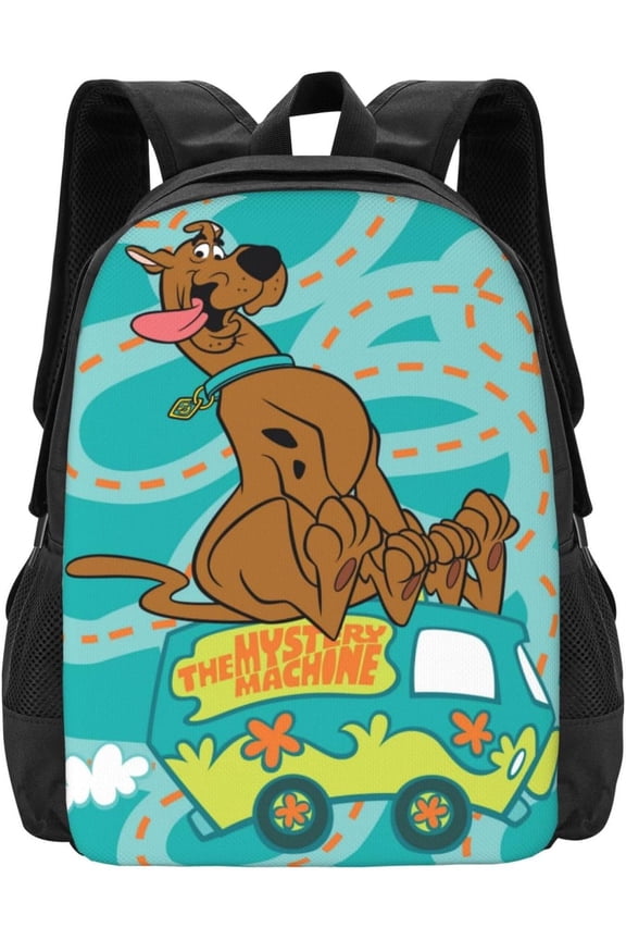 Scooby Anime D-oo Anime Hotel Backpack, Large Capacity, Multifunctional Backpack, Casual, Outdoor, Travel, Daypack, Black, One Size