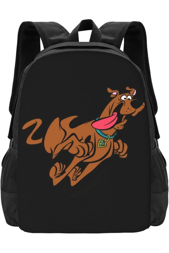 Scooby Anime D-oo Backpack, Cartoon Anime Backpack, 40.6 cm (16 inches), Laptop, Travel Day Backpack, Black, Black, One size