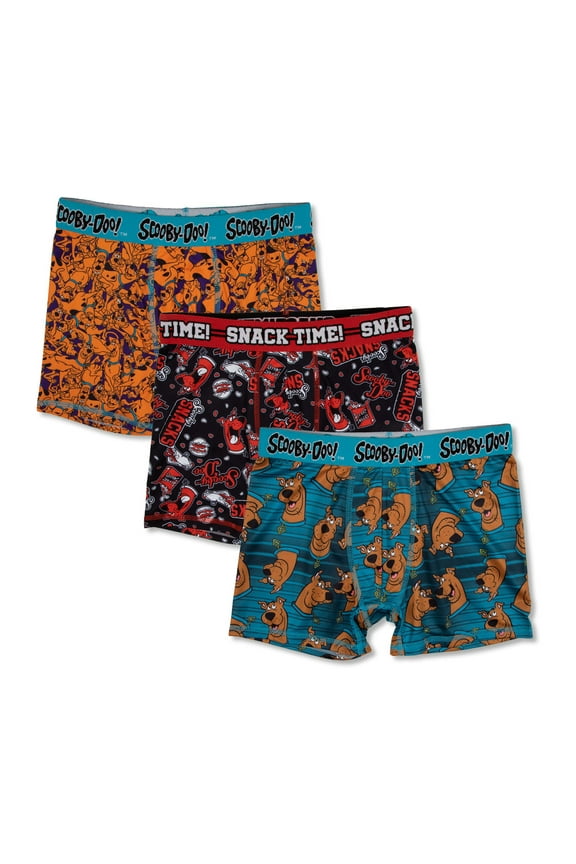 Scooby Boys 4-10 Boxer Briefs, 3 Pack
