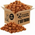 thumbnail image 1 of Scooby Chews 50 Count Beef Trachea for Dog, 2” 100% Natural Pet Treats, Long Lasting Crunchy Dog Chews, Single Ingredient Sticks, Promotes Joint, Dental Health, High Protien Snacks Pack of 1, 1 of 1
