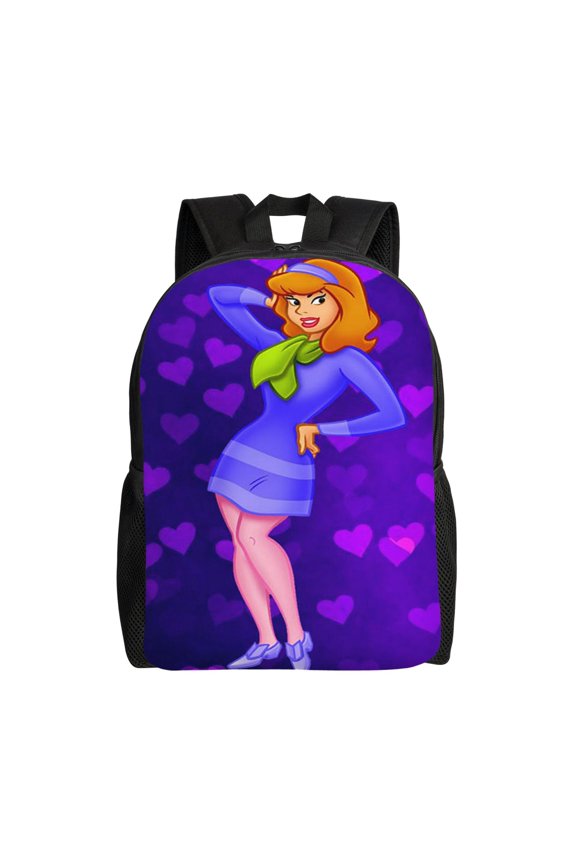 Scooby Daphne Backpack Portable Laptop Bag Lightweight Daypack Bookbag Outdoor Travel
