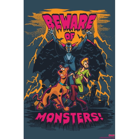 Scooby-Doo (1969) - Beware of Monsters Wall Poster, 14.725" x 22.375"