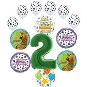 MAYFLOWER PRODUCTS Scooby Doo 2nd Birthday Party Supplies Balloon Bouquet Decorations - Green Number 2