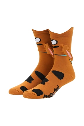 Scooby Doo 3D Plush Ears Brown Crew Socks