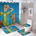 thumbnail image 1 of Scooby Doo 4 Piece Shower Curtain Set with Non-Slip Rugs, Toilet Lid Cover and Bath Mat, Cartoon Bathroom Decor Waterproof Shower Curtain with 12 Hooks, 72 x 72inch, 1 of 8