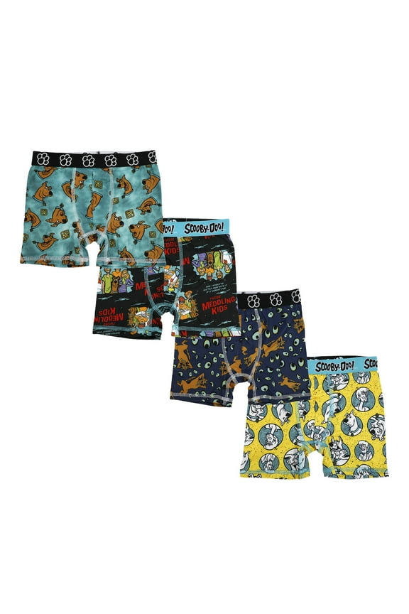 Scooby Doo 4pk Youth Boys Boxer Briefs-4