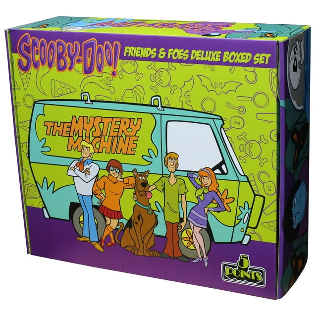 Scooby Doo 5 Points Friends & Foes Deluxe Action Figure Boxed Set (9 Figures, Mystery Machine