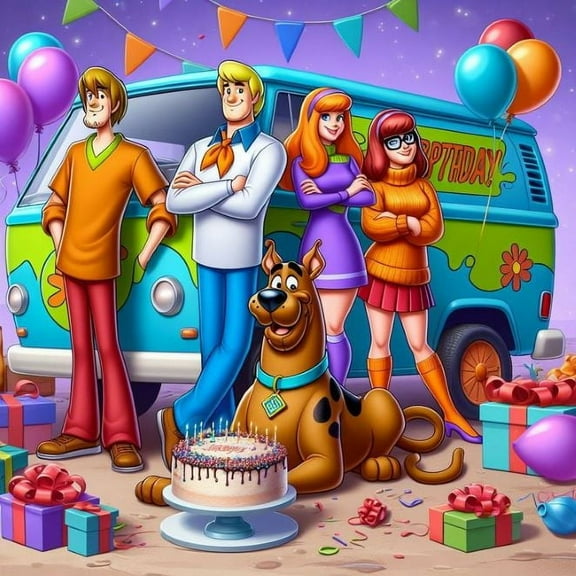 Scooby-Doo 5D Diamond Art Kits Diamond Art for Adults Cross Stitch Kit for Wall Art 12 x 16 Inch