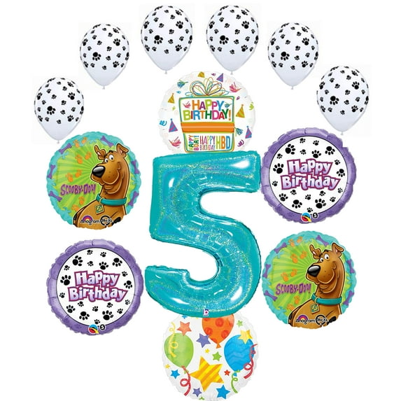 Scooby Doo 5th Birthday Party Supplies Balloon Bouquet Decorations