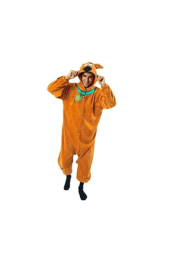 Scooby Doo Adult Onesie Costume Kigurumi Union Suit With Hood-Small